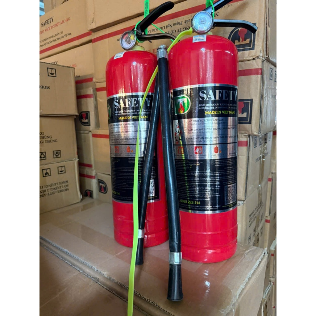 2 BÌNH - 4KG/SAFTY🔥 BÌNH CHỮA CHÁY BỘT ABC 4KG – HSD 5 NĂM | AN TOÀN – HIỆU QUẢ – CHÍNH HÃNG