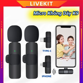  Mic Thu Âm Không Dây Cài Áo K9 – Rõ Nét Lọc Ồn Hiệu Quả Dùng Cho Điện Thoại & Livestream 