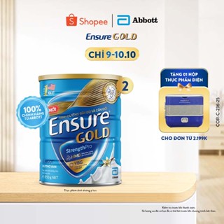 Combo 2 Lon Sữa bột Ensure Gold Abbott Hương Vani Ít Ngọt (HMB+YBG) 800g