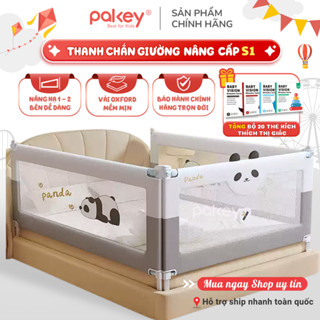 [NEW 2025] Thanh Chắn Giường Pakey S1, Thanh Chặn Giường Cho Bé Mẫu Mới Vải Oxford Dày Dặn Chiều Cao Tới 105cm An Toàn