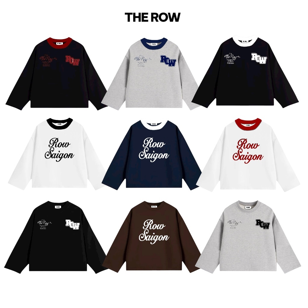 [Ver3] Áo Thun Tay Dài Long Sleeve Boxy THEROW 250gsm Form Rộng Cổ Tròn Unisex Nam Nữ Basic | BigBuy360 - bigbuy360.vn