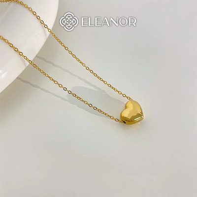 Dây chuyền nữ titan Eleanor Accessories hình trái tim phụ kiện trang sức vòng cổ 10602
