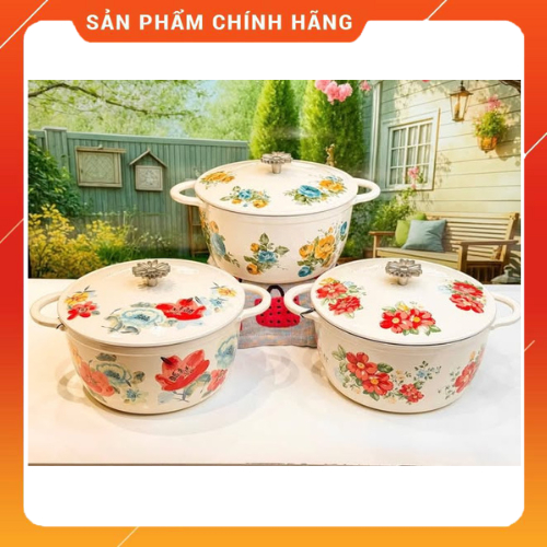 Nồi gang cánh hoa The Pioneer Woman