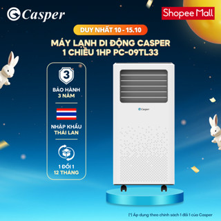[CHỈ LẮP THOÁT KHÍ] [MẪU 2022] Máy lạnh/ Điều hoà di động Casper 1 chiều 1HP PC-09TL33 - Chính hãng - Bảo hành 3 năm