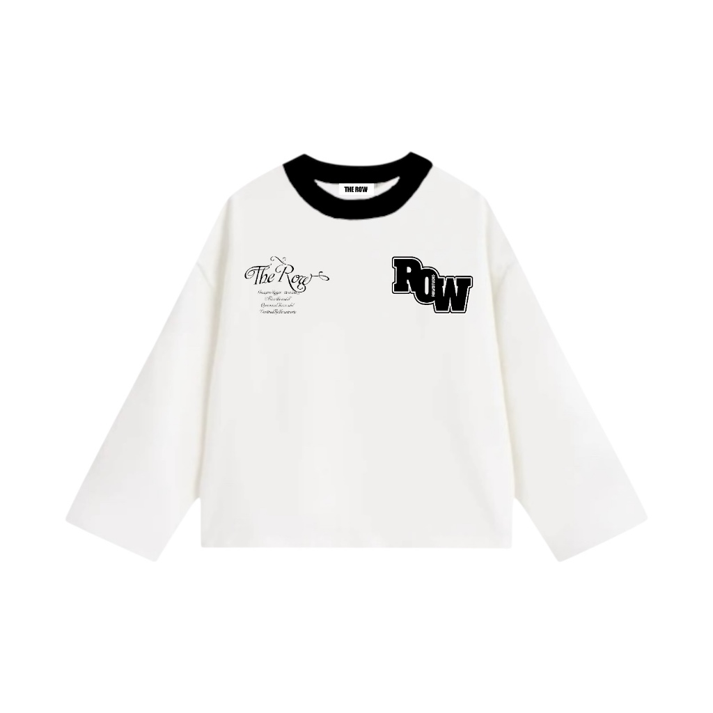 [Ver3] Áo Thun Tay Dài Long Sleeve Boxy THEROW 250gsm Form Rộng Cổ Tròn Unisex Nam Nữ Basic | BigBuy360 - bigbuy360.vn