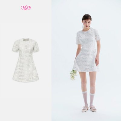 Đầm OLV kiểu linen hoa dáng chữ A Gilda phù hợp đi làm đi chơi