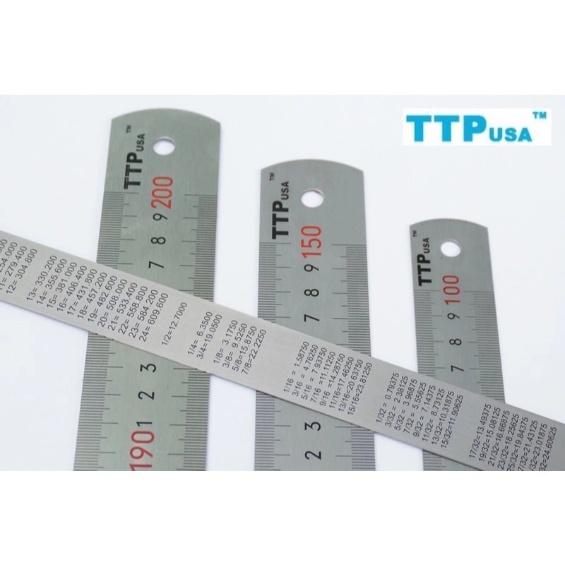THƯỚC LÁ INOX NHŨ BẠC TTPusa