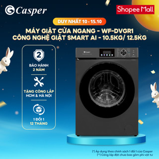 [Công lắp 0Đ HN HCM] Máy giặt cửa ngang AI thông minh Casper ProWash 8KG/ 9.5KG/ 10.5KG/ 12.5KG - Bảo hành 2 năm
