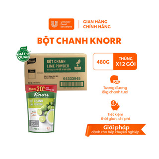 [TĂNG 80G - GIÁ KHÔNG ĐỔI] Thùng 12 Gói Bột Chanh Knorr Professional 480gr - Chuyên Dùng Cho Nấu Ăn