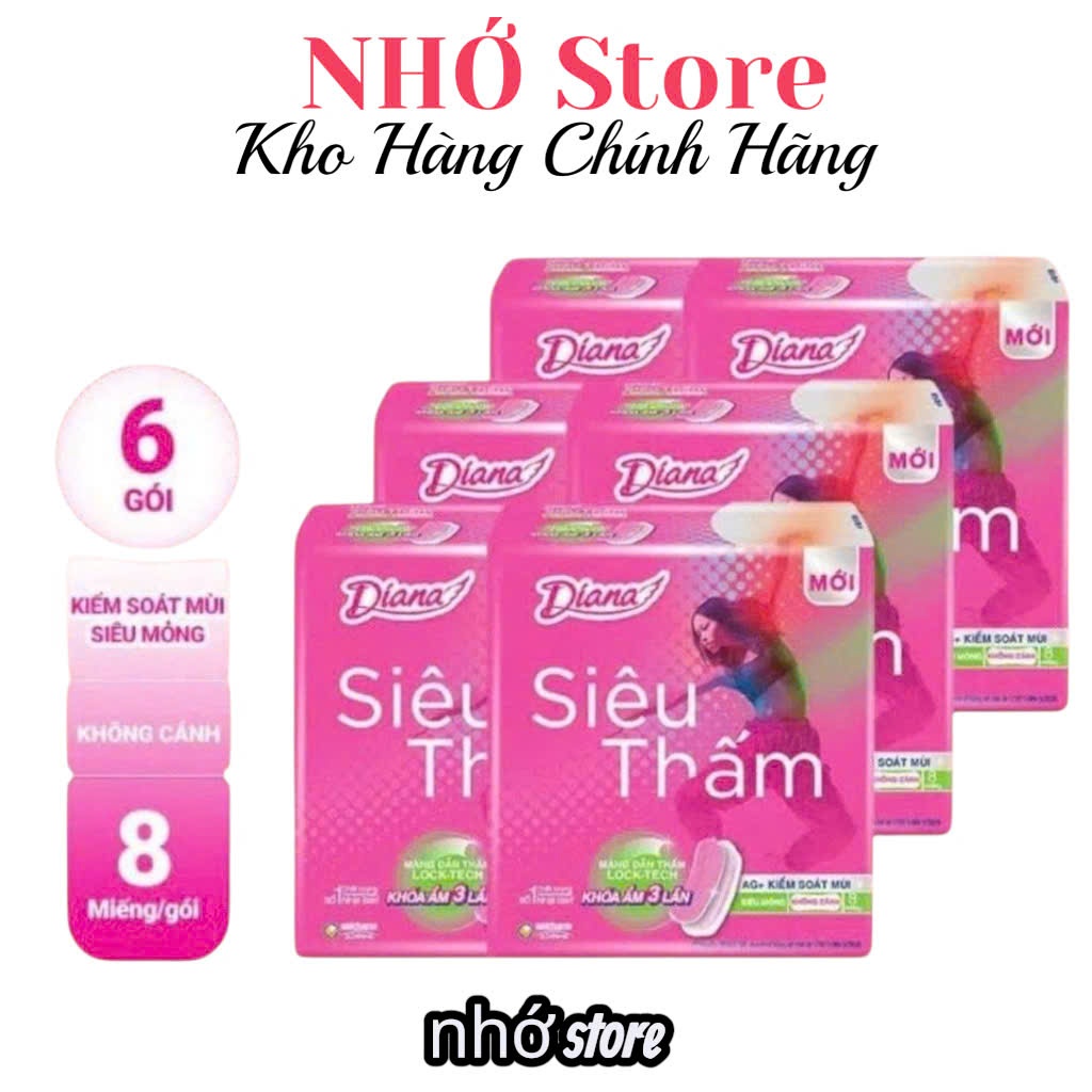 Diana siêu thấm siêu mỏng cánh gói 8 miếng và CoolFresh mỏng cánh