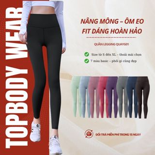 Quần Tập Yoga Gym Nữ TOPBODY Wear Cạp Cao Siêu Nâng Mông Co Giãn 4 Chiều Ôm Dáng Thoáng Mát - QUAYG01