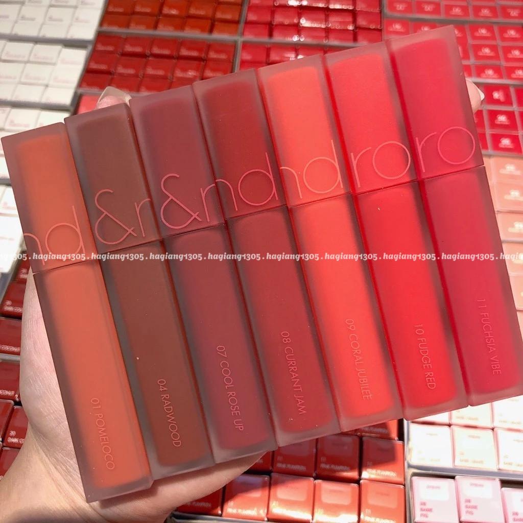 Son Kem Lì Romand Blur Fudge Tint #02 Rosiental: Cánh Hồng Khô, #03 Musky - Cam Đỏ Gạch