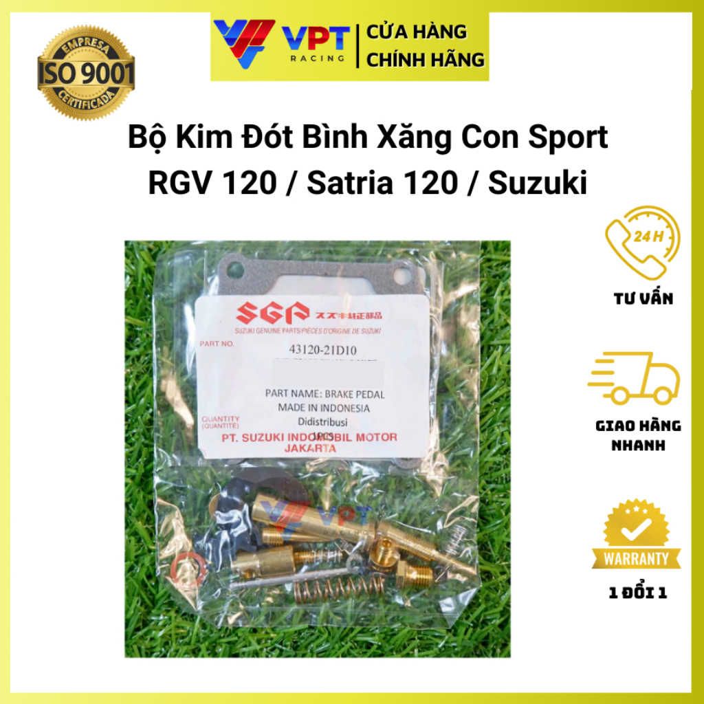Bộ kim đốt bình xăng con Xipo sport RGV120, Satria120 chính hãng Yamaha, Indonesia 13200