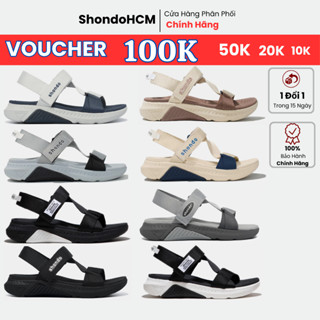 Giày Sandals Shondo Nam Nữ F7 Racing 5 Màu Thời Trang Đế Cao 5cm Be Phối Xanh Dương Đen Trắng Đen Xanh Xám Đen