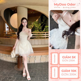  Váy Đi Tiệc Váy 2 Dây Kiểu Dáng 2 Dây Trễ Vai Chất Liệu Ren Cao Cấp Tùng Váy Xòe Siêu Sang Chảnh 