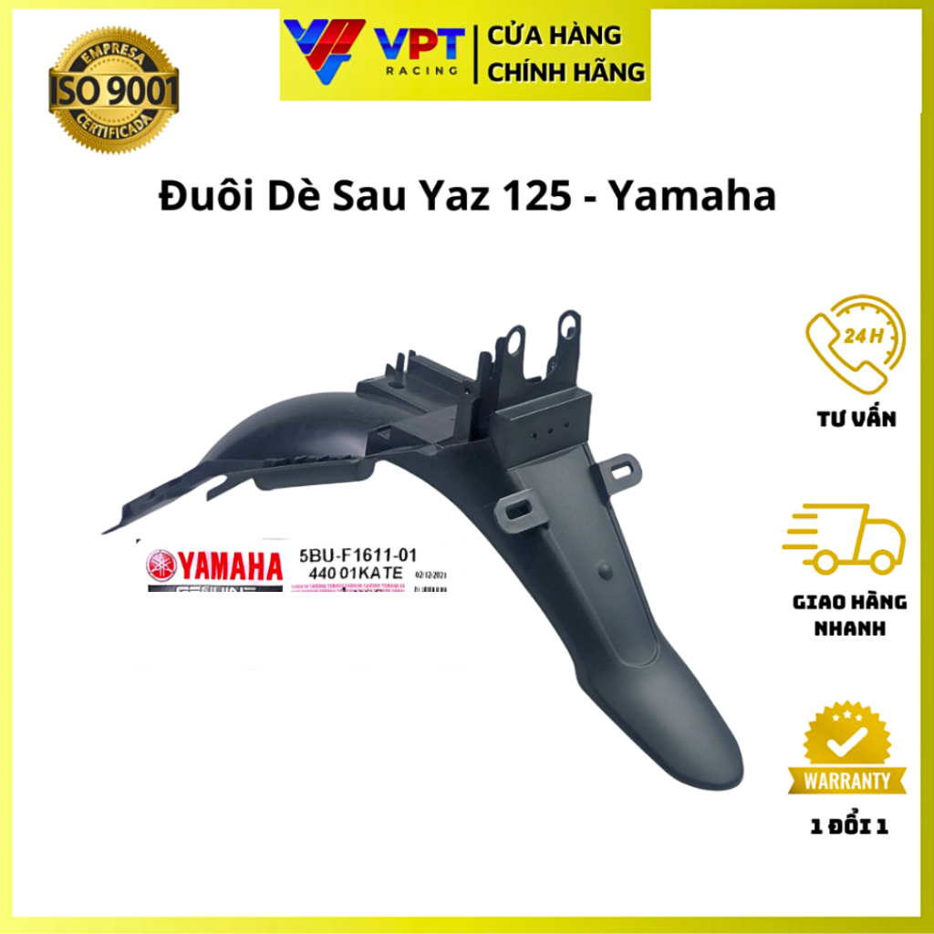 Đuôi dè Yaz | Dè sau chắn bùn Y125Z, Y125ZR chính hãng Yamaha, Mseki 5BU-F1611