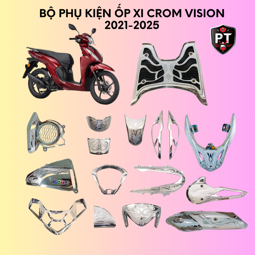 2021-2025 Bộ Ốp Xe Honda Vision dùng chung đời 2021 đến 2025 - Phụ Kiện, Phụ Tùng Xe Máy