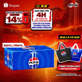 [Giao Siêu Tốc] Thùng Nước Ngọt Giải Khát Có Gaz Pepsi Lon Xanh (320ml/lon hoặc 350ml/lon)