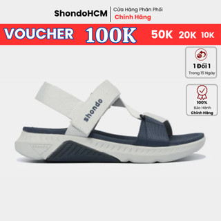 Giày Sandals Nam Nữ Shondo F7 Racing  Đế Cao 5 Cm Phối Màu Xám Rêu Xanh Dương F7R2435