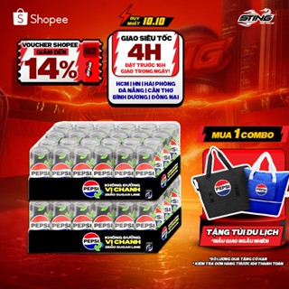[Giao Siêu Tốc]Combo 2 Thùng 24 Lon Pepsi Vị Chanh Không Calo, Không Đường (320ml/lon)