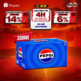 [Giao Siêu Tốc] Thùng 24 Chai Nước Ngọt Giải Khát Có Gaz Pepsi (330ml/chai)