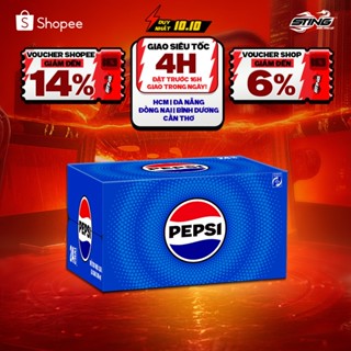 [Giao Siêu Tốc] Thùng 24 Chai Nước Ngọt Giải Khát Có Gaz Pepsi (390ml/chai)