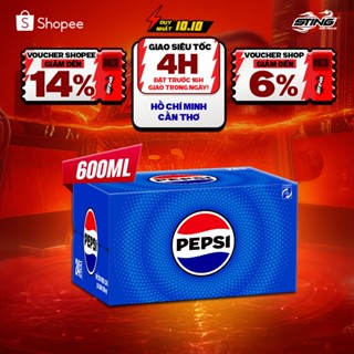 [Giao Siêu Tốc] Thùng 24 Chai Nước Ngọt Giải Khát Có Gaz Pepsi (600ml/chai)