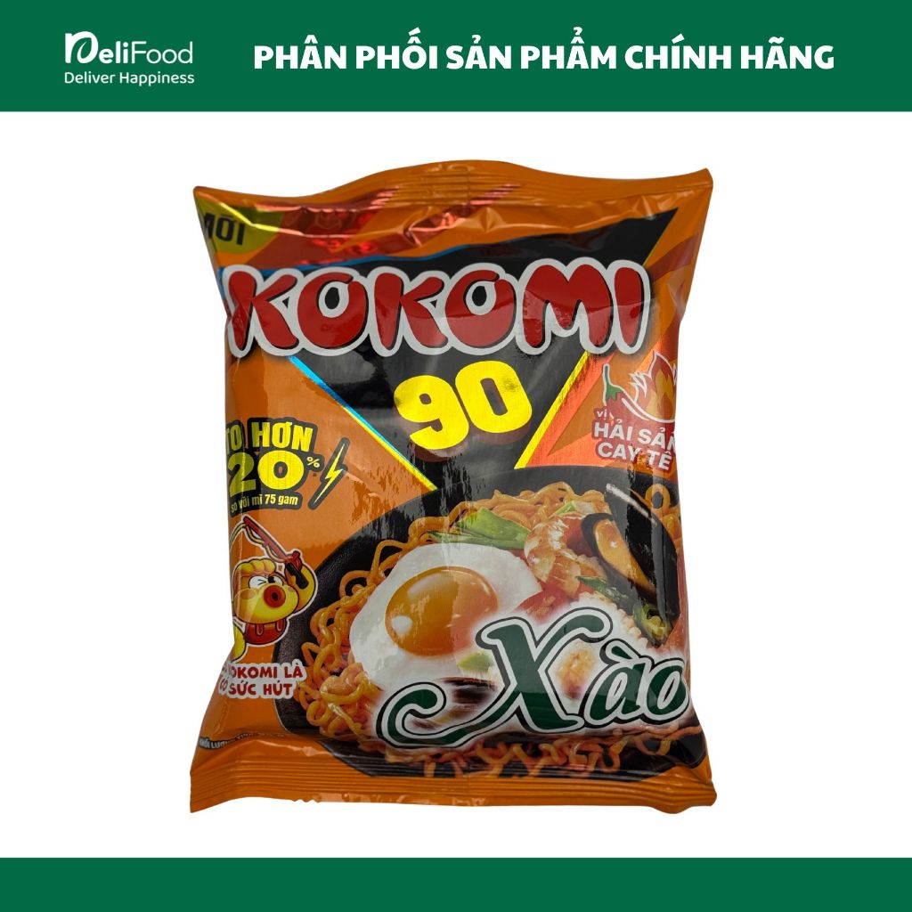 Mì Kokomi 90 Xào Vị Hải Sản Cay Tê – combo 5 gói Sợi Dai Giòn, Sốt Đậm Đà, Ngon Chuẩn Vị Quán