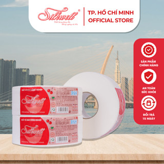  Combo 5 cuộn giấy vệ sinh công nghiệp Silkwell 700gram 2 lớp giấy vệ sinh cuộn to hơn tiết kiệm hơn 