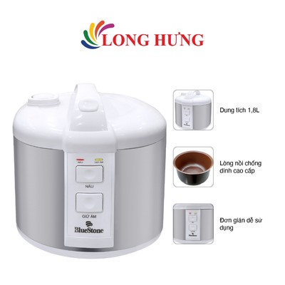 Nồi cơm điện nắp gài Bluestone 1.8 lít RCB-5539 - Hàng chính hãng