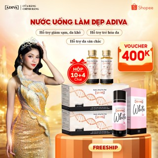 Combo 2 Hộp Nước Uống Làm Đẹp Collagen ADIVA +1 Hộp Viên Uống Trắng Da ADIVA White 60 Viên