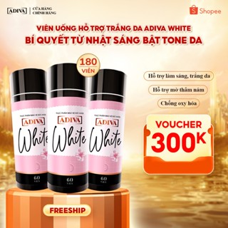 Combo 3 Hộp Viên Uống Trắng Da ADIVA White 60 Viên- Hỗ Trợ Giảm Các Đốm Tối Màu Và Thâm Nám Cho Da