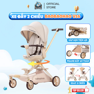 Xe Đẩy Cho Bé Baobaohao V16-C Chính Hãng, Xe Đẩy Gấp Gọn Xoay 2 Chiều Tiện Lợi, Giảm Rung Lắc Tối Đa