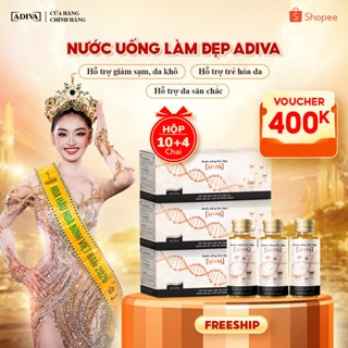 Combo 3 Hộp Nước Uống Làm Đẹp Collagen ADIVA Tem Trắng -Giúp Da Săn Chắc, Ảm Mịn Và Căng Bóng