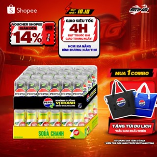 [Giao Siêu Tốc] Combo 2 Thùng Pepsi Vị Chanh Không Calo và 7UP Soda Chanh Không Calo (320ml/lon)