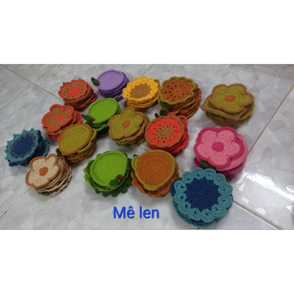 Lót ly handmade từ len milk cotton 125gr