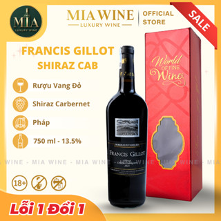 [Chính hãng] - Rượu Vang Đỏ Pháp Francis Gillot Shiraz - 750ml (13,5%) Mia Wine