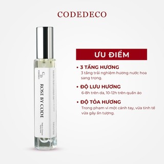  Tinh dầu nước hoa unisex CODEDECO Rose By Code 10ml 