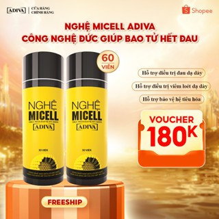 Combo 2 Hộp Nghệ Micell Adiva 30 Viên- Hỗ Trợ Các Vấn Đề Về Đau Bao Tử, Dạ Dày