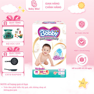 [TẶNG QUÀ KHI MUA] Tã quần cao cấp BOBBY EXTRA SOFT DRY siêu mềm M60/L52/XL46/XXL42