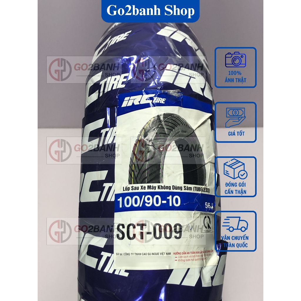 Vỏ Irc 100/90-10, 90/90-12 vỏ xe Lead và Attila Elizabeth loại không ruột