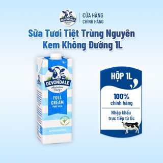 Sữa Devondale Sữa Tươi Tiệt Trùng Nguyên Kem Không Đường(1L/Hộp)