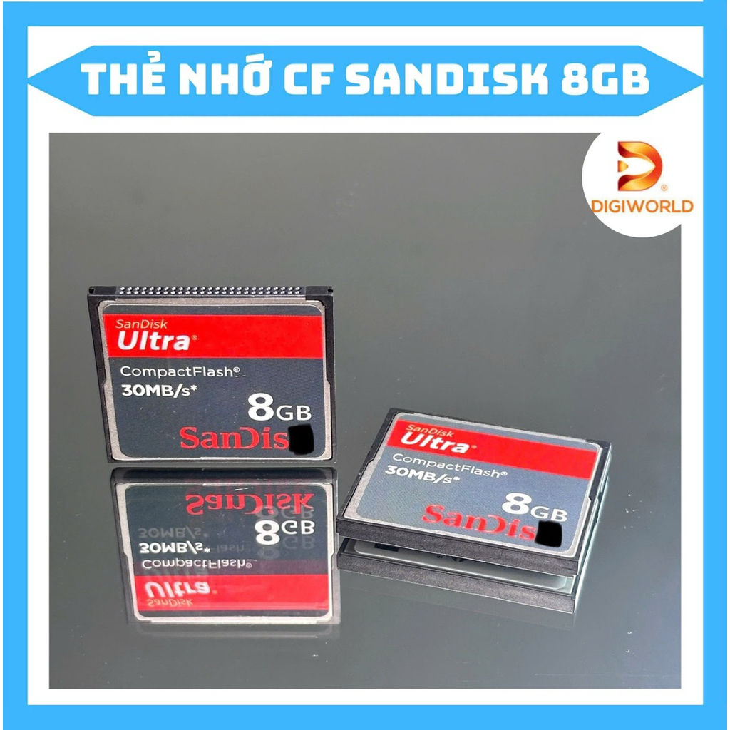 Thẻ nhớ CF 8GB SanDisk Ultra-Dùng cho Canon 5D Mark II,7D, 50D/Nikon D300-Tốc độ cao,hỗ trợ chụp ảnh