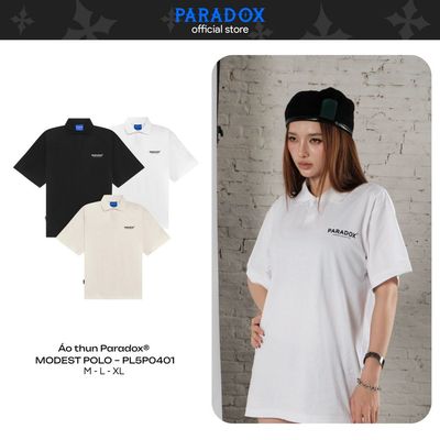 Áo thun có cổ MODEST POLO tay lỡ cotton PARADOX PL5P0401