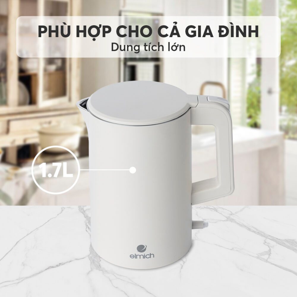 Ấm đun nước siêu tốc 1.7L Elmich KEE9144