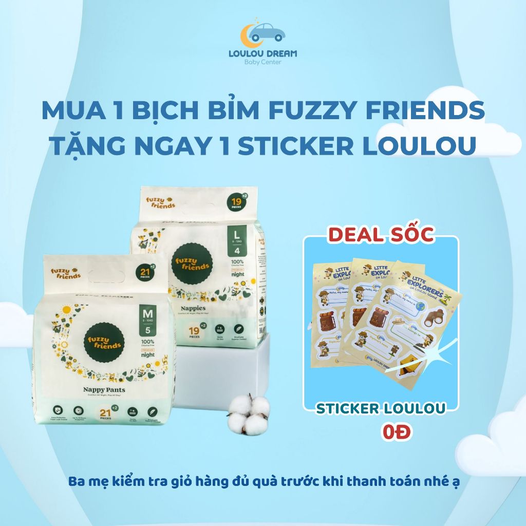 Combo 3 bịch bỉm Fuzzy Friend