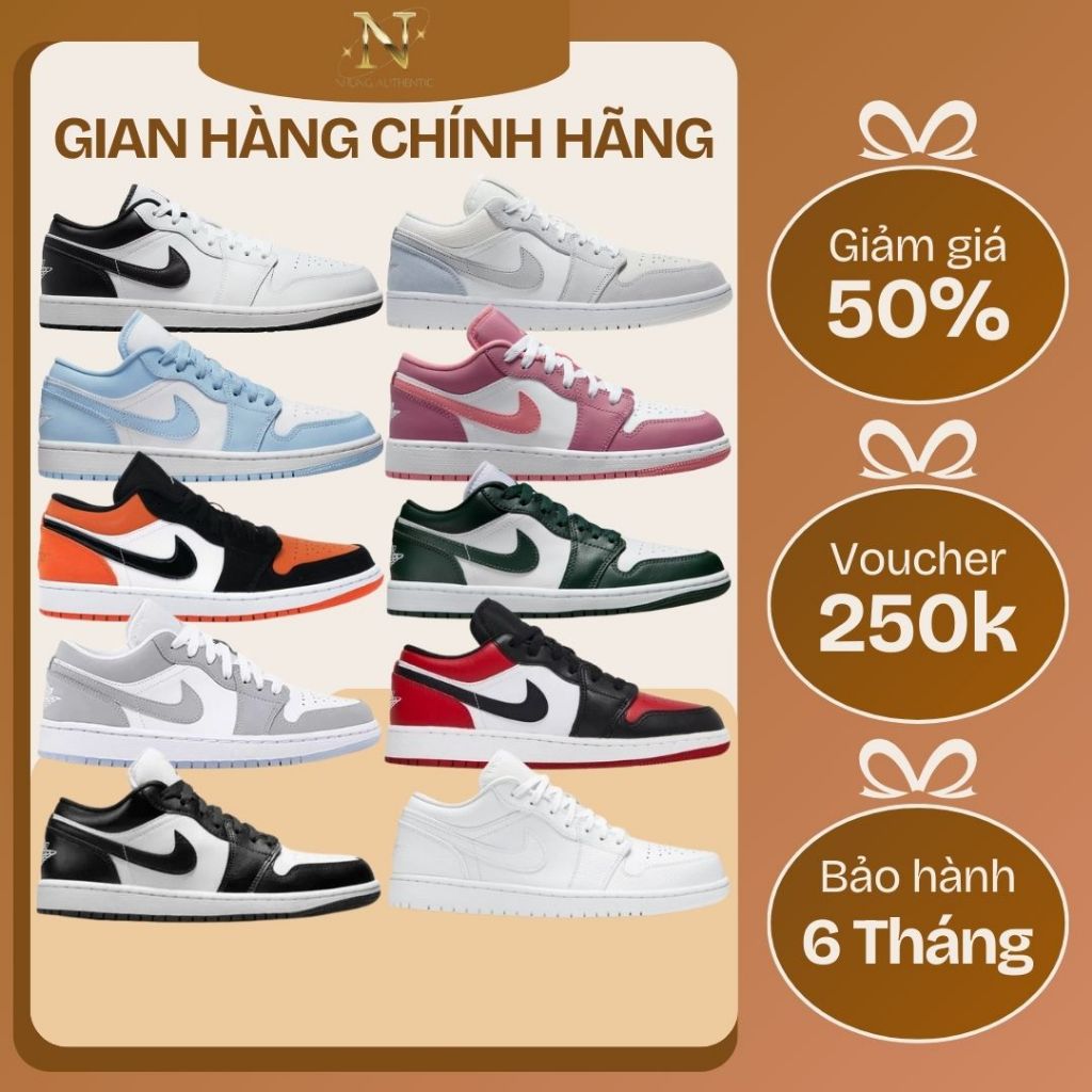 [𝙎𝘼𝙇𝙀 Chính Hãng] Giày Jσrɗaŋ 1 Low AUTHENTIC. Giày Sneaker JD Cổ Thấp Basic Nam Nữ