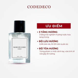  Tinh dầu nước hoa unisex CODEDECO Rose By Code 50ml 