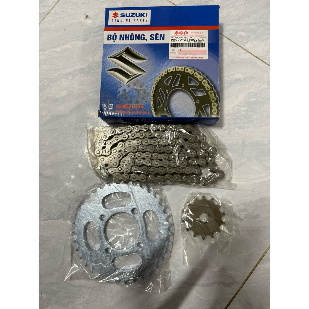 bộ sên nhông dĩa viva 23f và 30D ( xe số trả nhông 1 lổ ) chính hãng