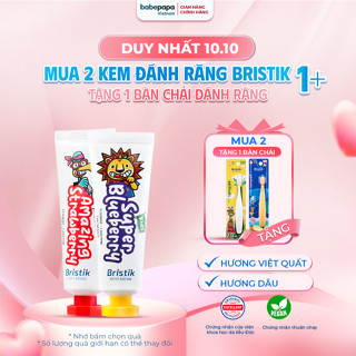 Kem Đánh Răng Cho Bé Bristik Hàn Quốc Kem Đánh Răng Cho Bé Trên 1 Tuổi, Kem Đánh Cho Trẻ Chống Sâu Răng 50g Hàn Quốc